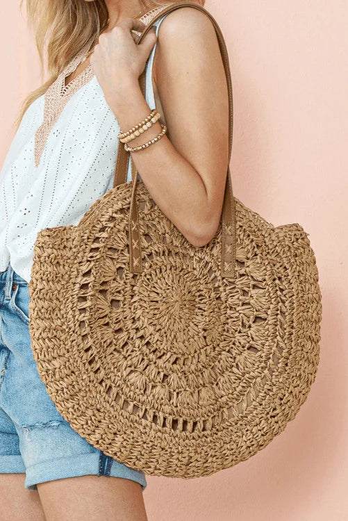 Buy Camel Boho Large Straw Bag