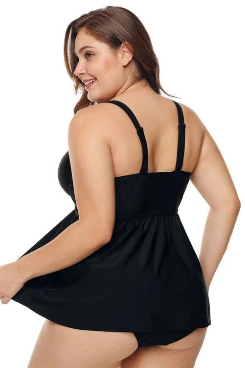 Knotted & Pleated Tankini