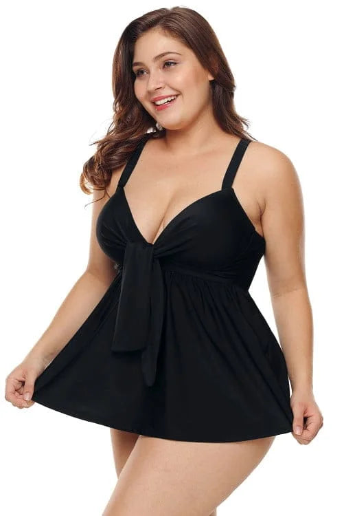 Knotted & Pleated Tankini