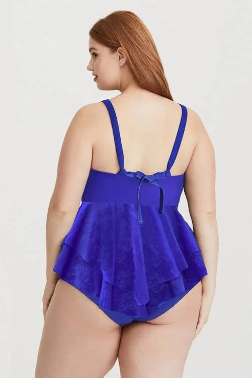 Surplice Ruffle One Piece Swimsuit