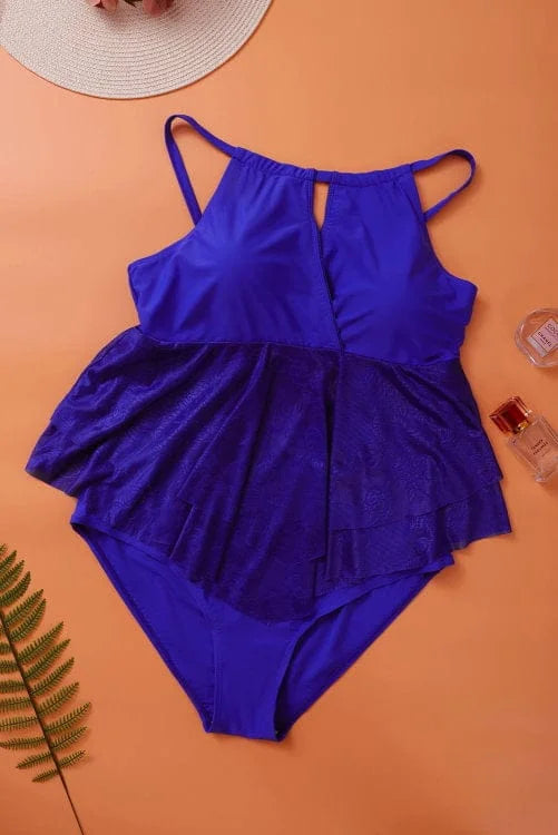 Surplice Ruffle One Piece Swimsuit