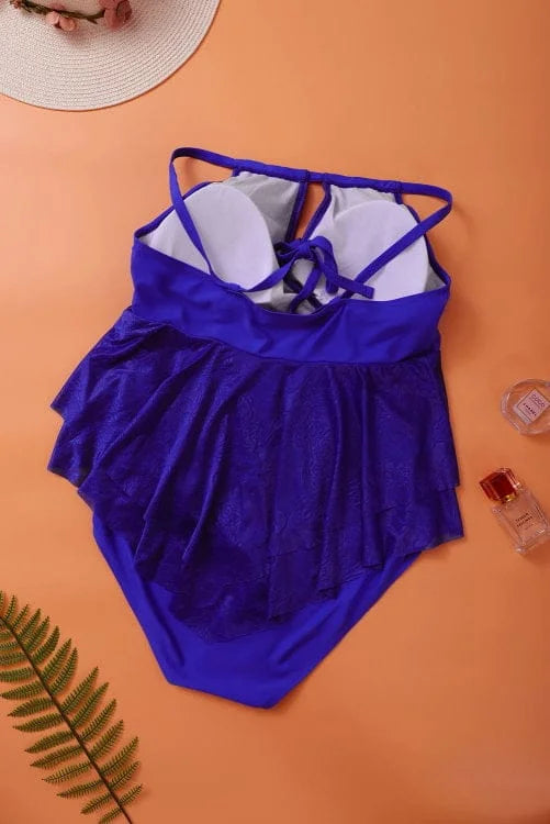 Surplice Ruffle One Piece Swimsuit