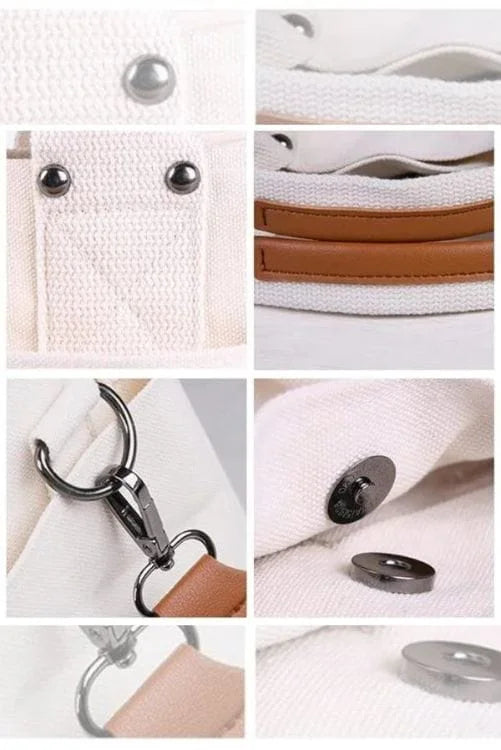 Buy Shopper Canvas Tote Crossbody Handbag