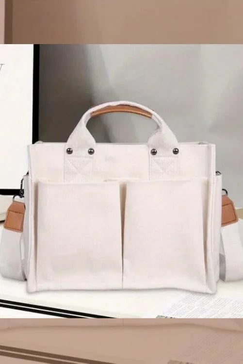 Buy Shopper Canvas Tote Crossbody Handbag