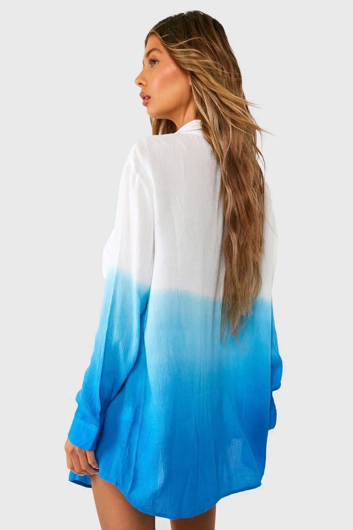 Stunning Ombre Oversized Beach Shirt for Women