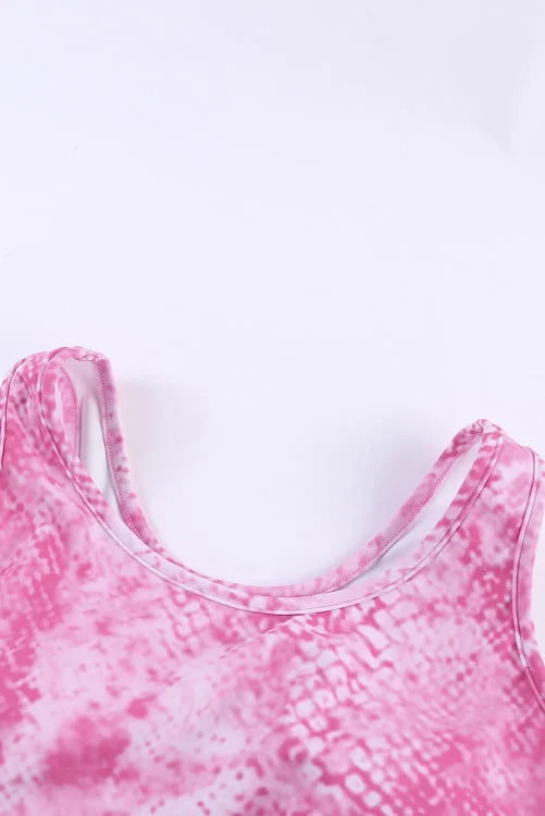 Snakeskin High Waist Gym Set