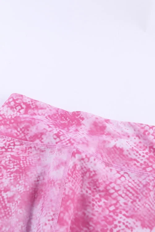 Snakeskin High Waist Gym Set