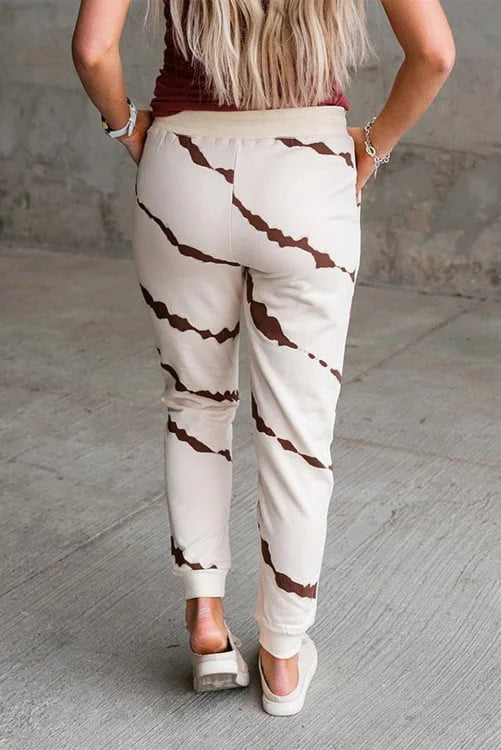 Tie Dye Drawstring Waist Pants