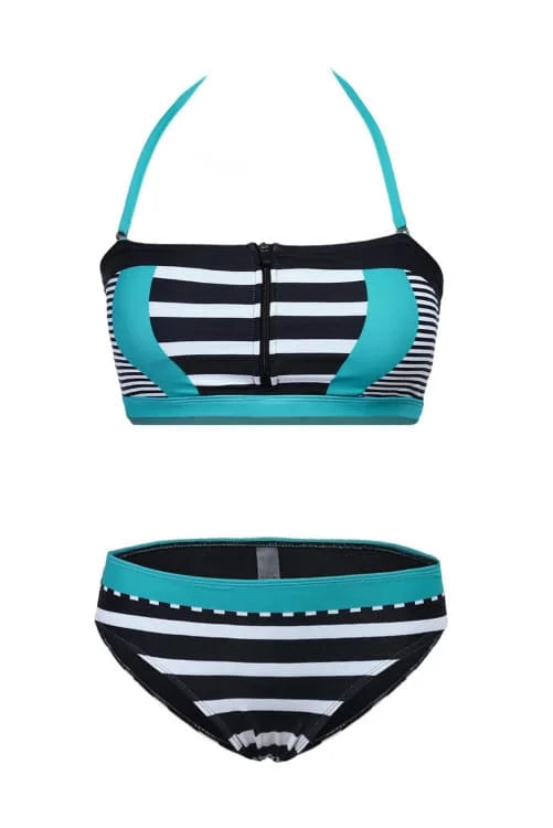 Patchwork Bustier Bikini