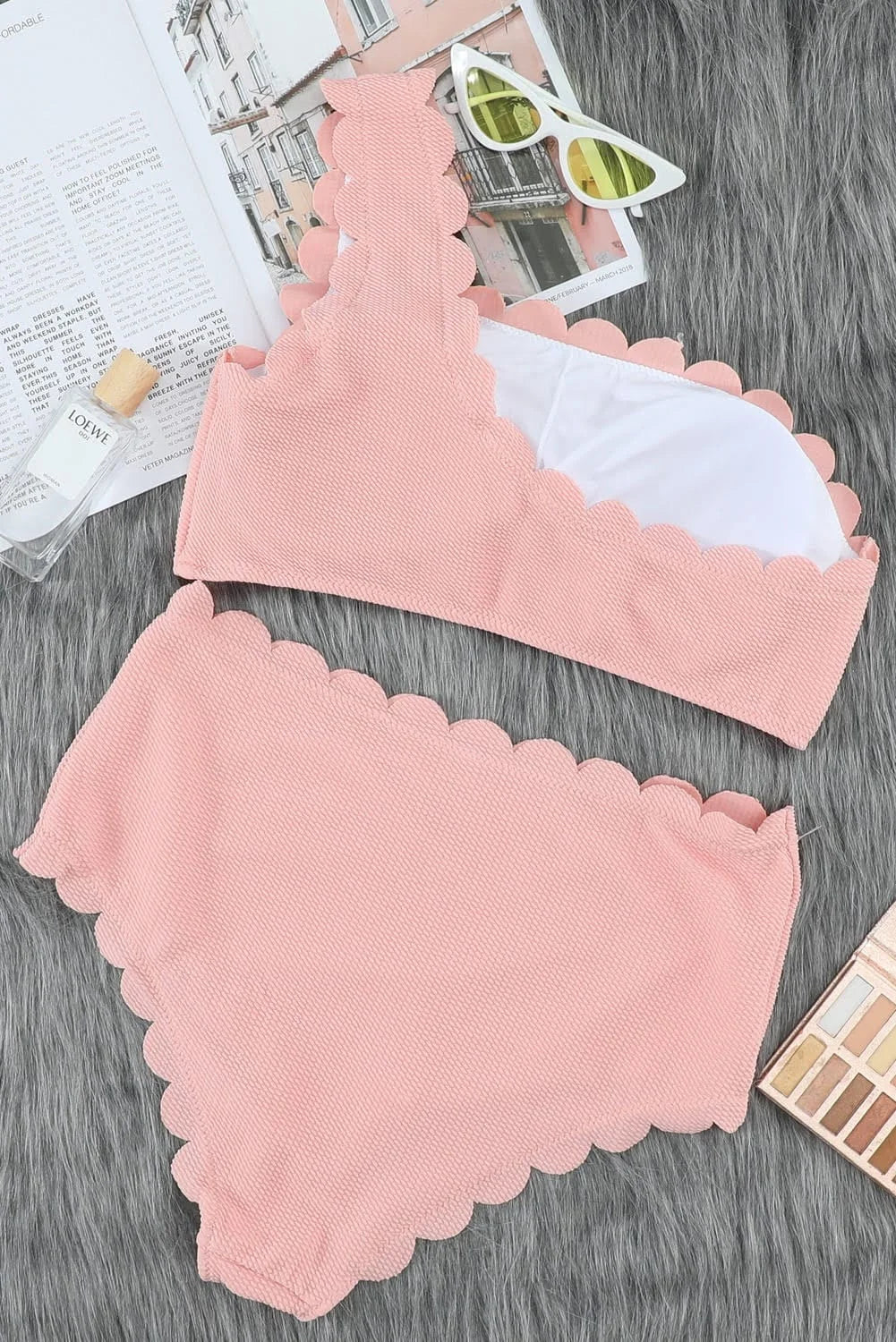 One Shoulder High Waist Bikini