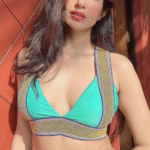 Angel Croshet Two Piece Color Block Bikini