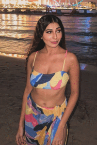 Colour Block Bikini & Coverup Set - yellow, S