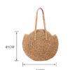 Angel Croshet ColorBlock Straw Large Round Bag