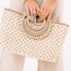 Angel Croshet Woven Handhold Beach Bag