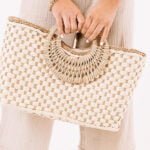 Angel Croshet Woven Handhold Beach Bag