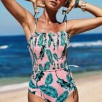 Angel Croshet Tropical Bay One Piece Swimsuit