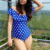 Angel Croshet Polka Off Shoulder Overlay Monokini
