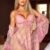 Angel Croshet Sheer Splicing Babydoll with Thong