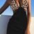 Angel Croshet Leopard Triangle Bikini with Black Sarong (3pcs)