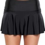 Black Ruffle Swim Skirt