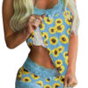 Angel Croshet Sunflower Camisole and Pyjama Set