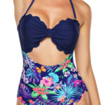 Angel Croshet Floral Cutout Plus Size Swimsuit