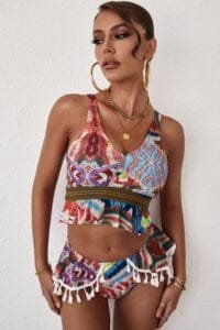 Buy swimwear for women at a store.