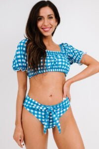 Buy swimwear for women at a store.