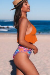 Buy swimwear for women at a store.