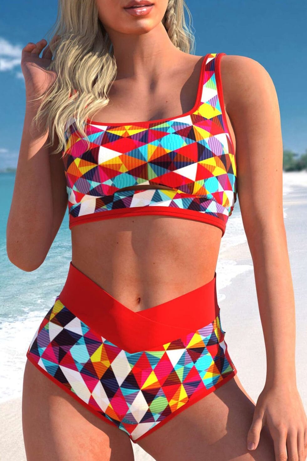 Buy swimwear for women at a store.