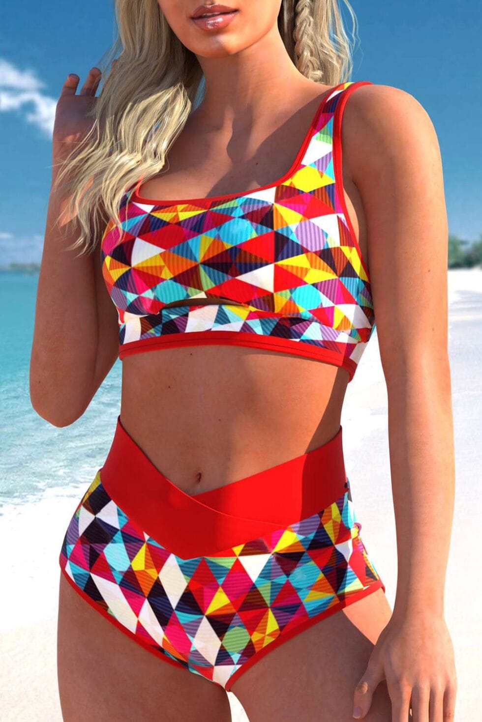 Buy swimwear for women at a store.