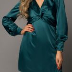 Twist Satin Mini Dress