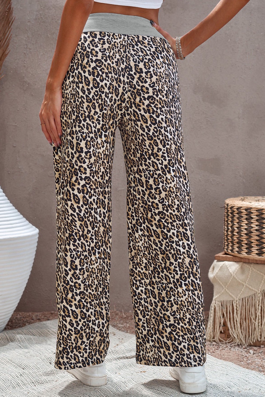 Leopard Soft Wide Leg Lounge Pants