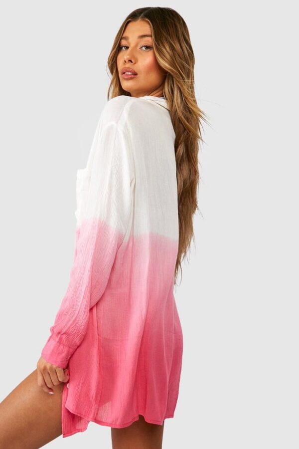 Angel Croshet Stunning Ombre Oversized Beach Shirt for Women