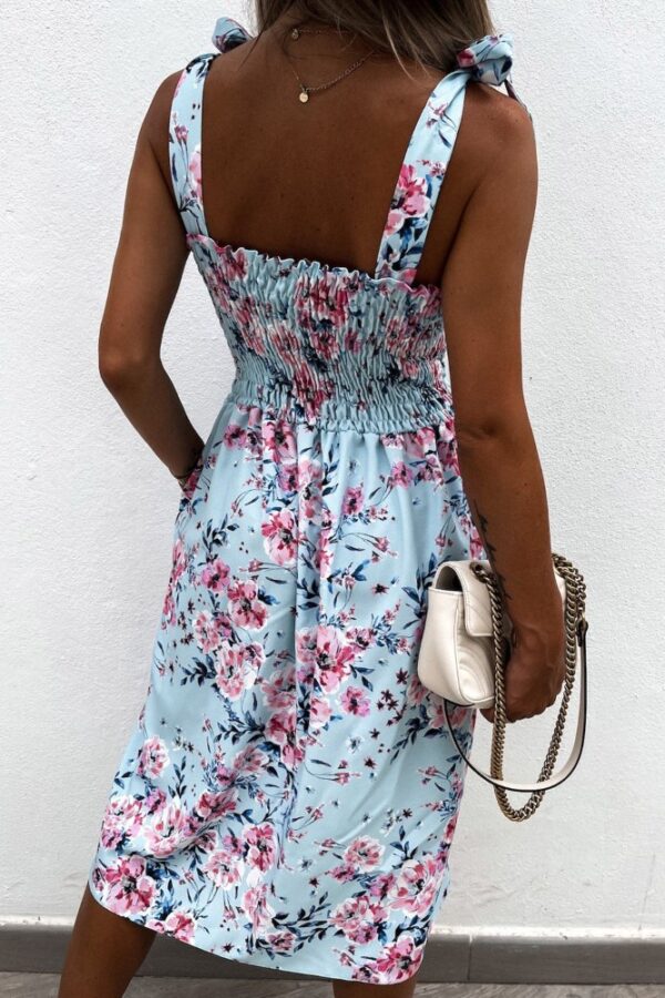 Buy Tie Strap Mini Floral Dress