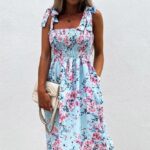 Buy Tie Strap Mini Floral Dress