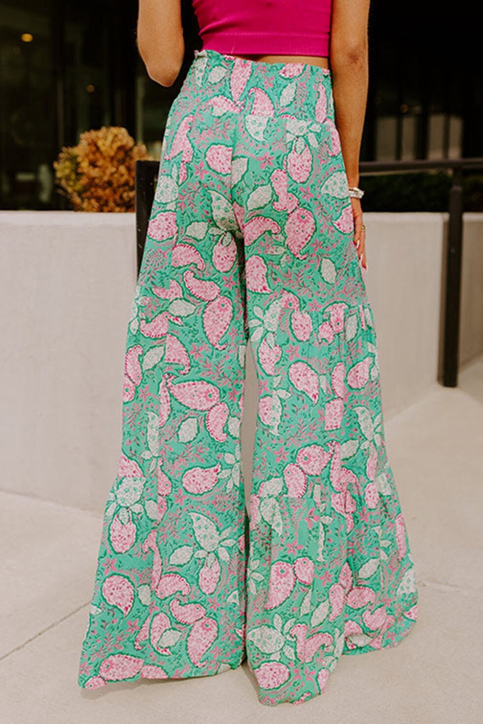 Print Wide Leg Pants