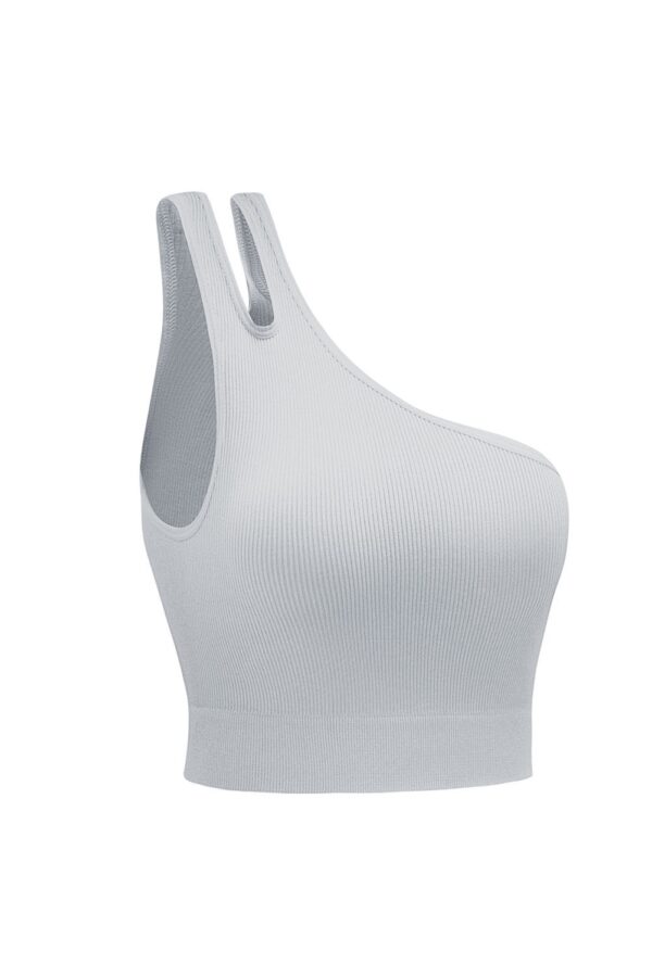 Angel Croshet One Shoulder Ribbed Sports Bra 100% Comfortable