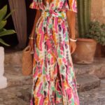 Tie and Dye Print Maxi Dress