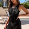 Angel Croshet Black Crochet Beach Dress