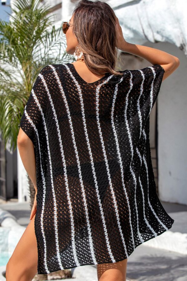 Angel Croshet Striped crochet Beach Coverup