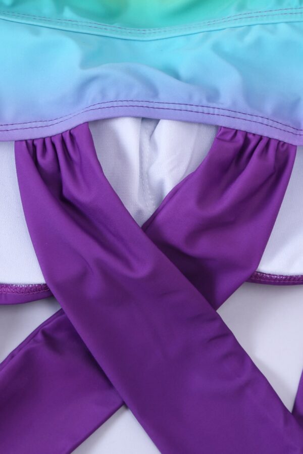 Angel Croshet Purple Ombre Swimdress with Shorts