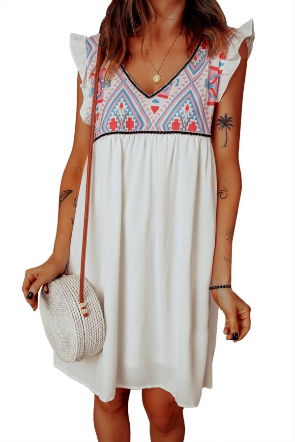 Angel Croshet Summer Floral Mini Dress