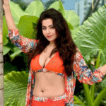 High Waist Bikini with Tropical Coverup